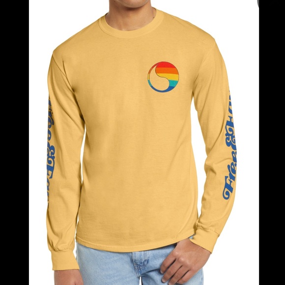 Free & Easy Ying Yang yellow long sleeve T-shirt - Picture 1 of 6